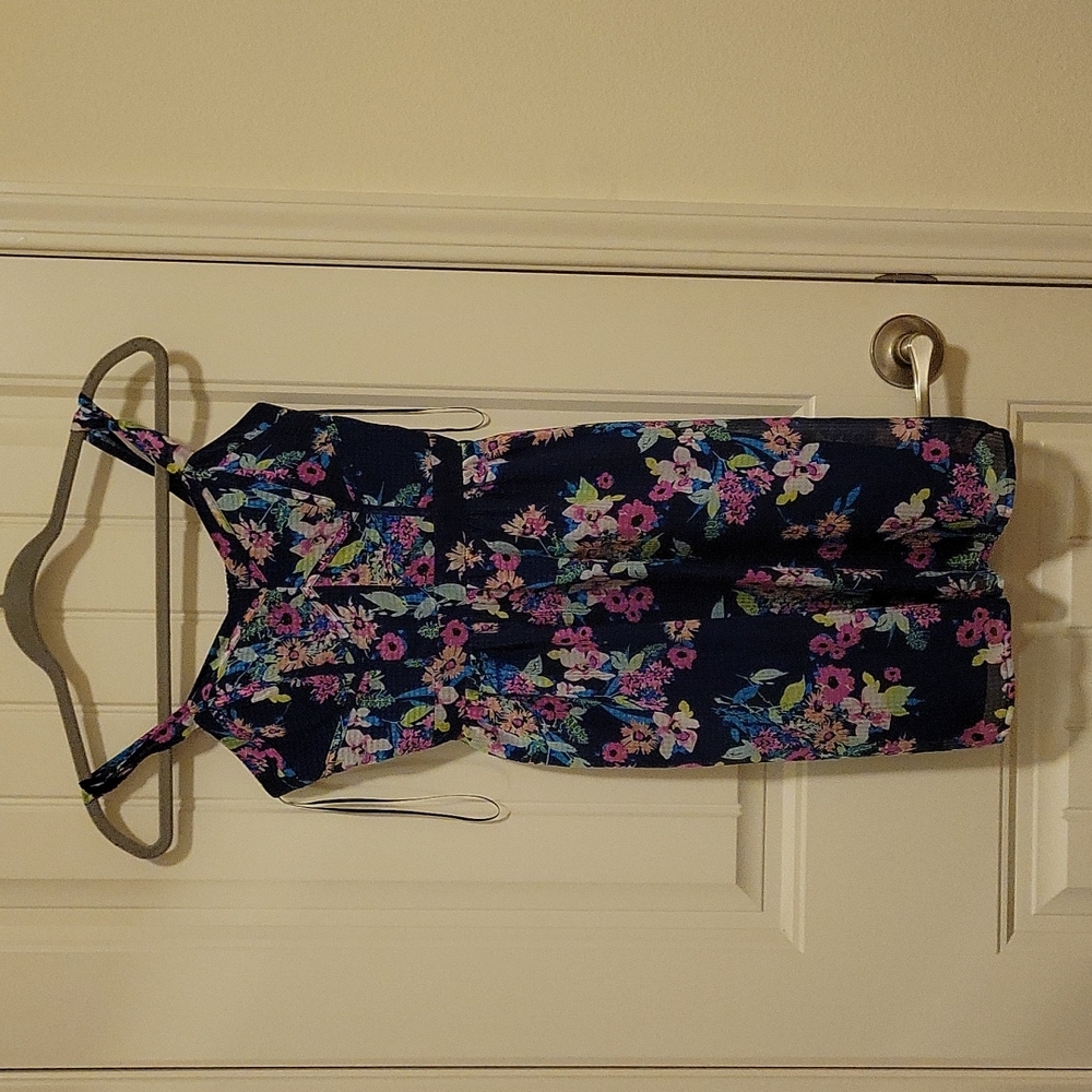 Dark Blue Candie's Floral Dress
